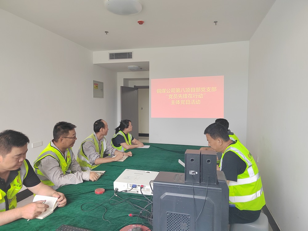 陜煤建設(shè)銅煤公司第八項(xiàng)目部黨支部開展“黨員先鋒在行動”主題黨日活動