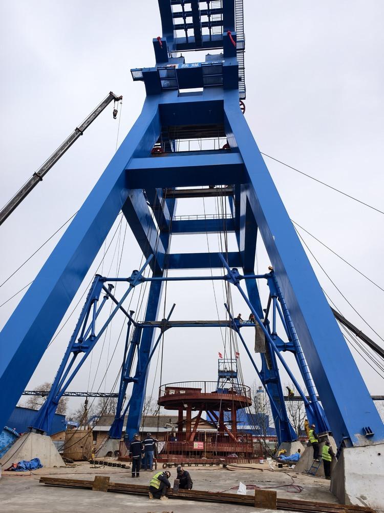 陜煤建設(shè)礦建二公司：創(chuàng)新工藝 永久井架套臨時鑿井井架施工提效保安全